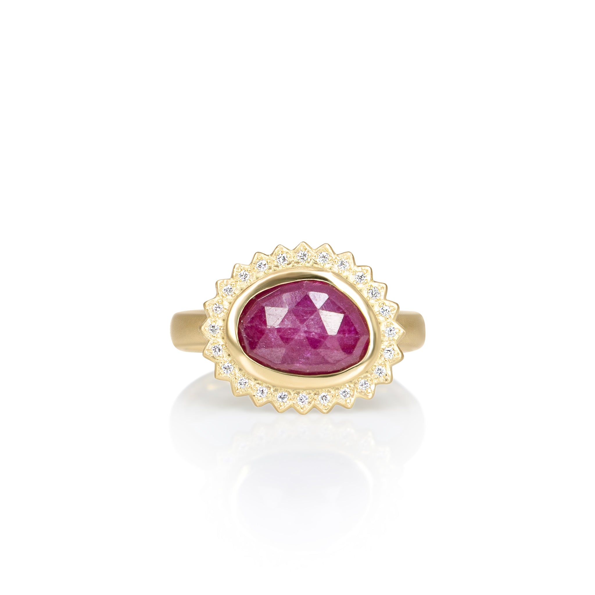Ruby Organic Flame Ring