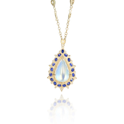 Moonstone and Sapphire Pendant