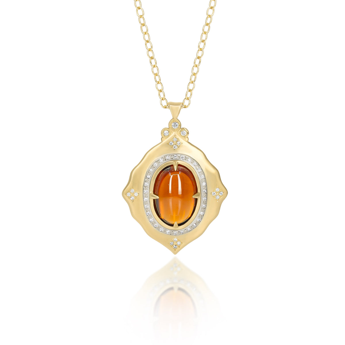 Oval Hessonite Garnet Stillwater Pendant