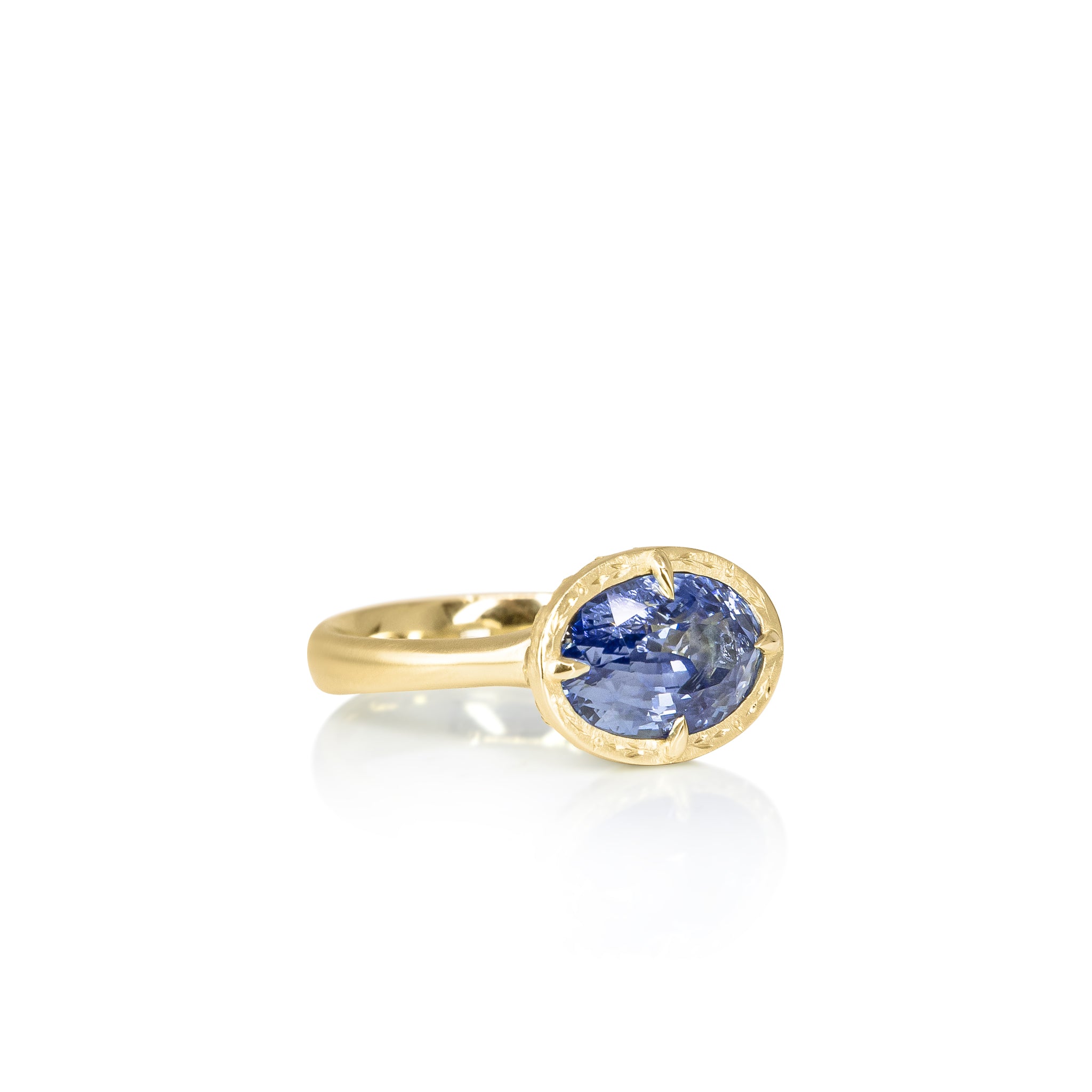 Madagascar Sapphire Lotus Ring