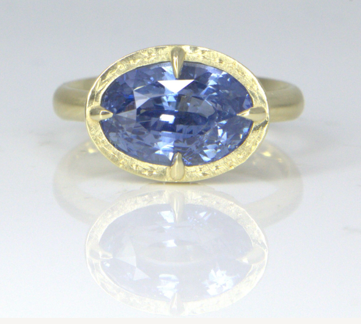 Madagascar Sapphire Lotus Ring