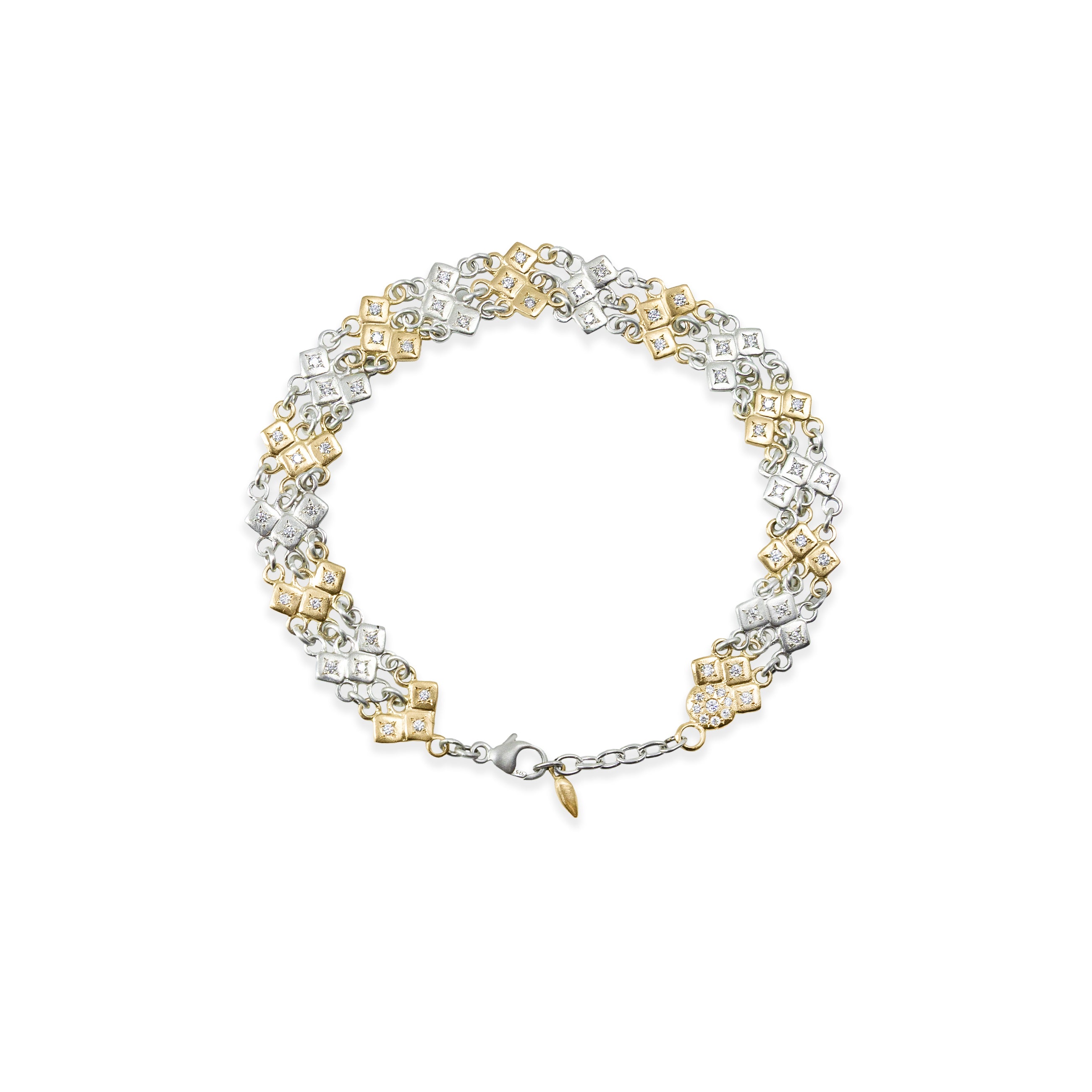 Diamond Triple Link Bracelet | Adel Chefridi