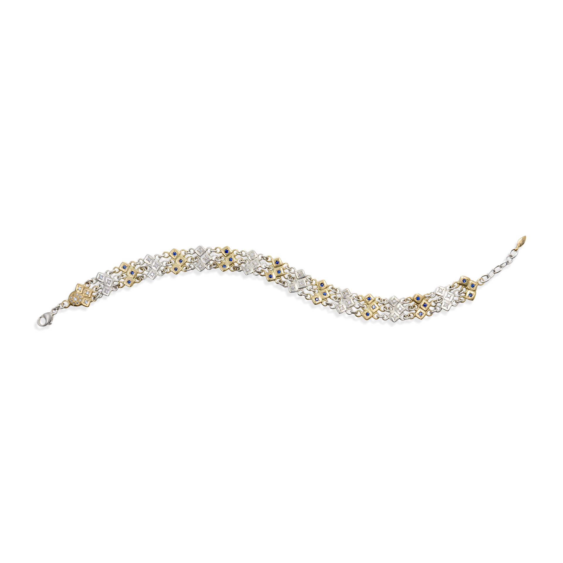 Diamond Triple Link Bracelet | Adel Chefridi
