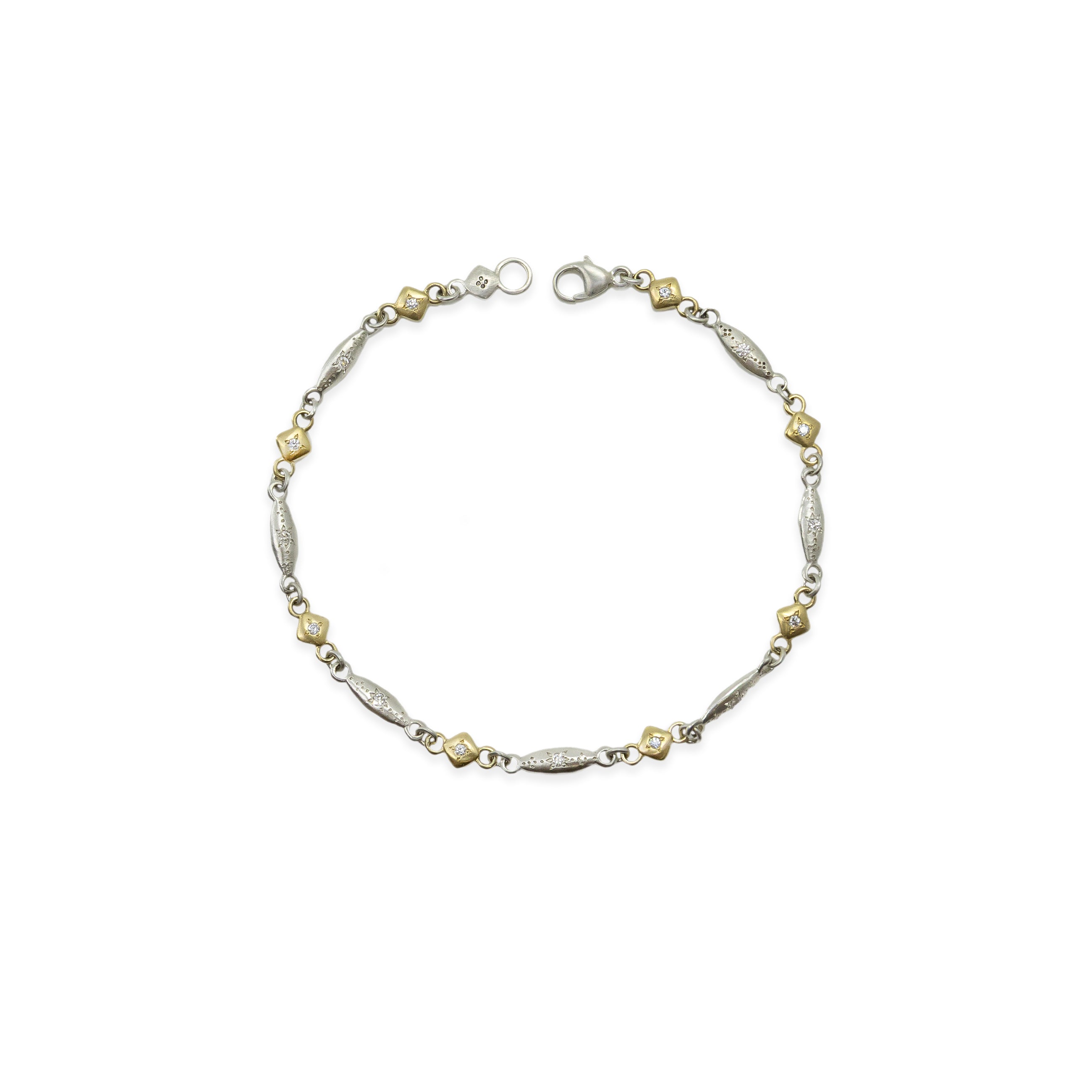 Mixed Metal Single Link Bracelet