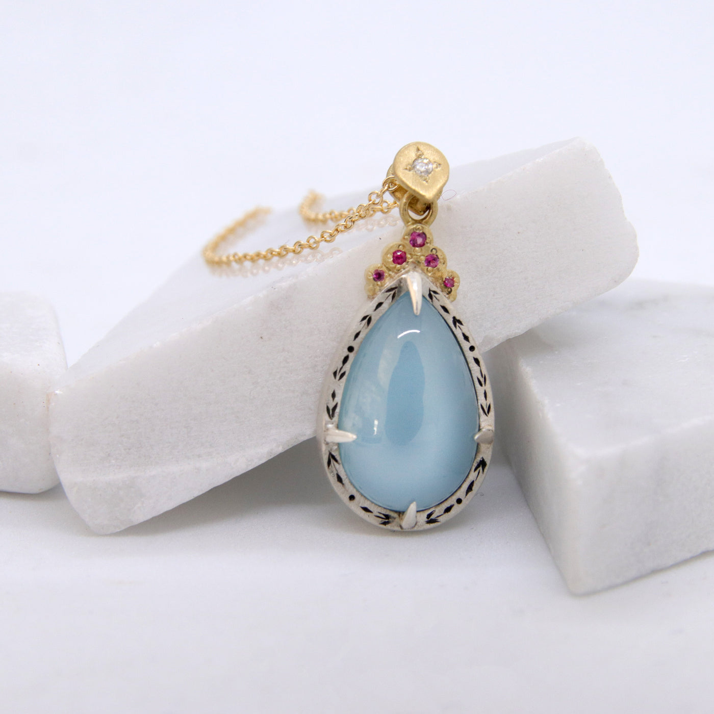 Aquamarine Drop Pendant