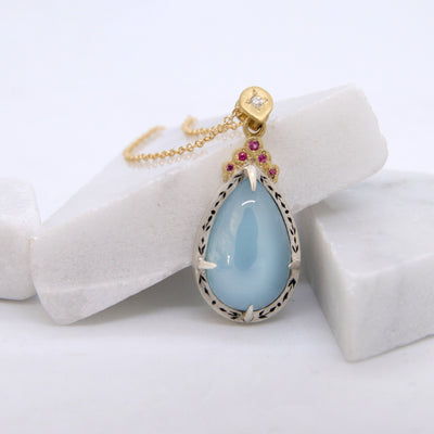 Aquamarine Drop Pendant