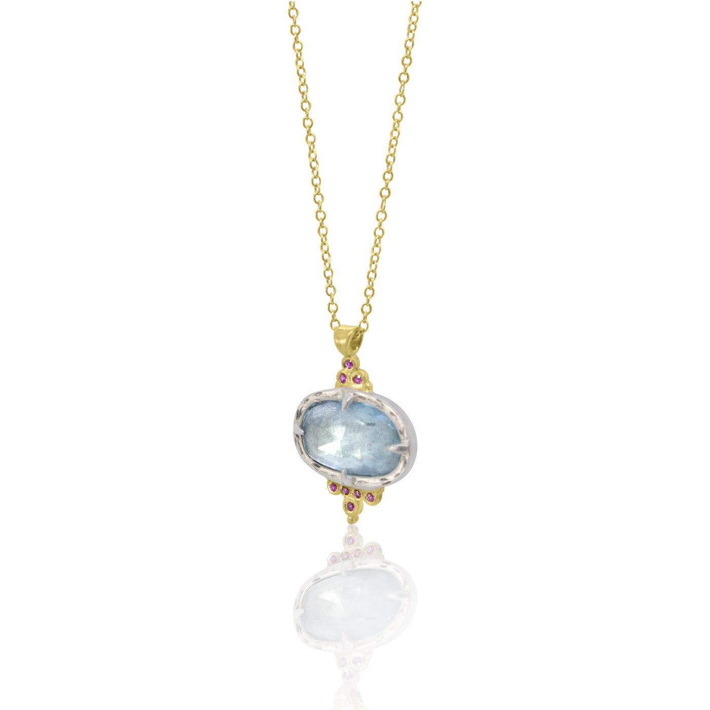 Two Tone Aquamarine Pendant