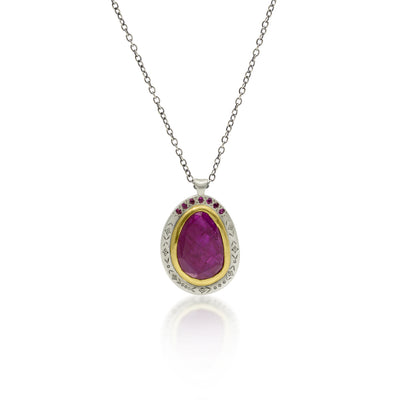 Ruby slice pendant