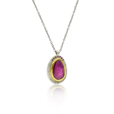 Ruby slice pendant