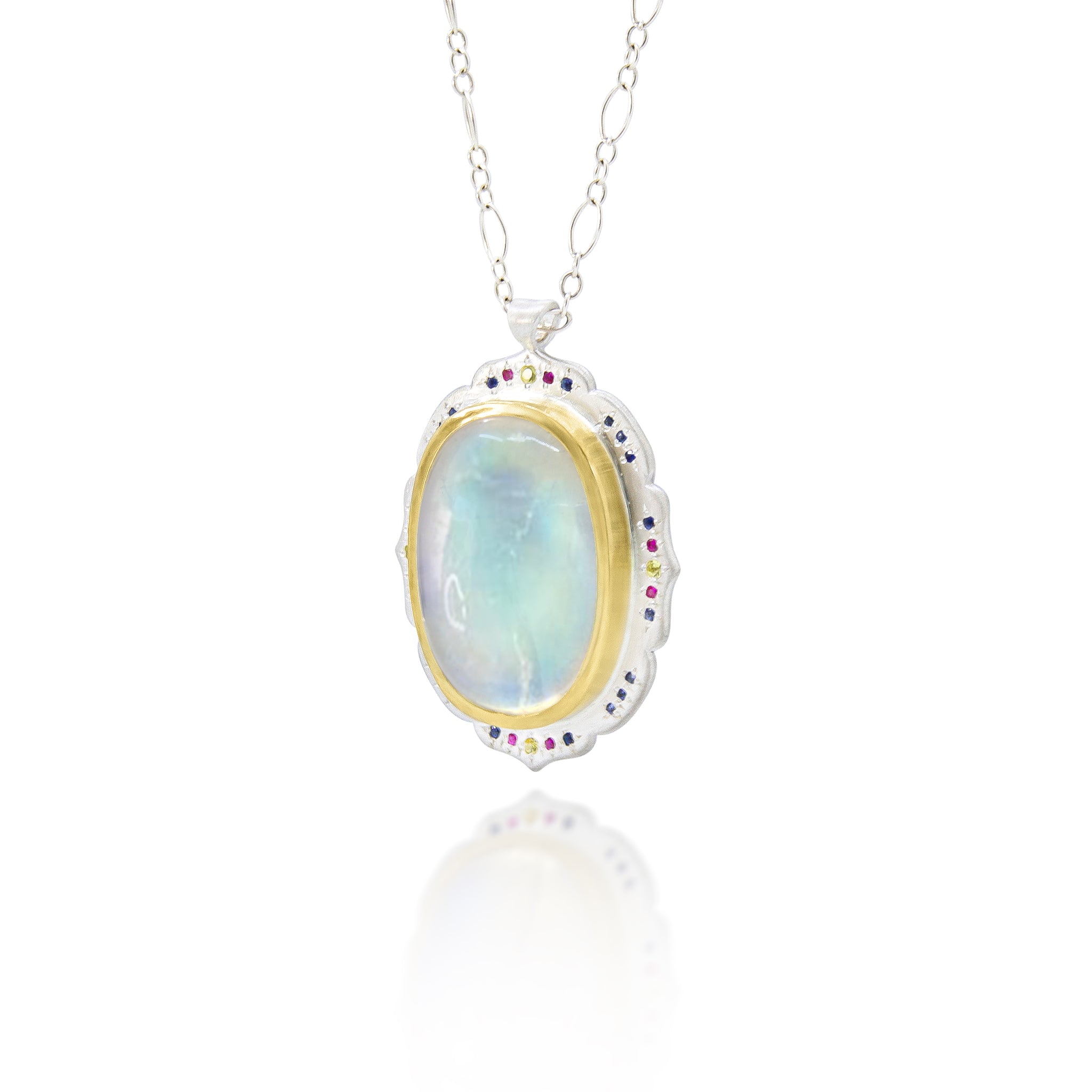 Two Tone Moonstone Pendant