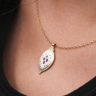 Two Tone Purple Sapphire Pendant