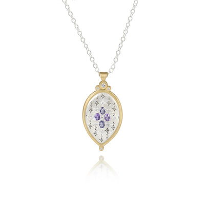 Two Tone Purple Sapphire Pendant