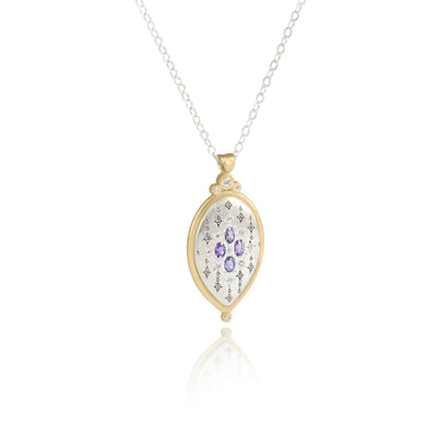 Two Tone Purple Sapphire Pendant