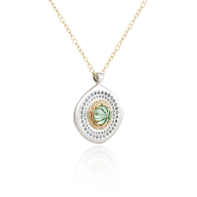 Carved Green Tourmaline Pendant