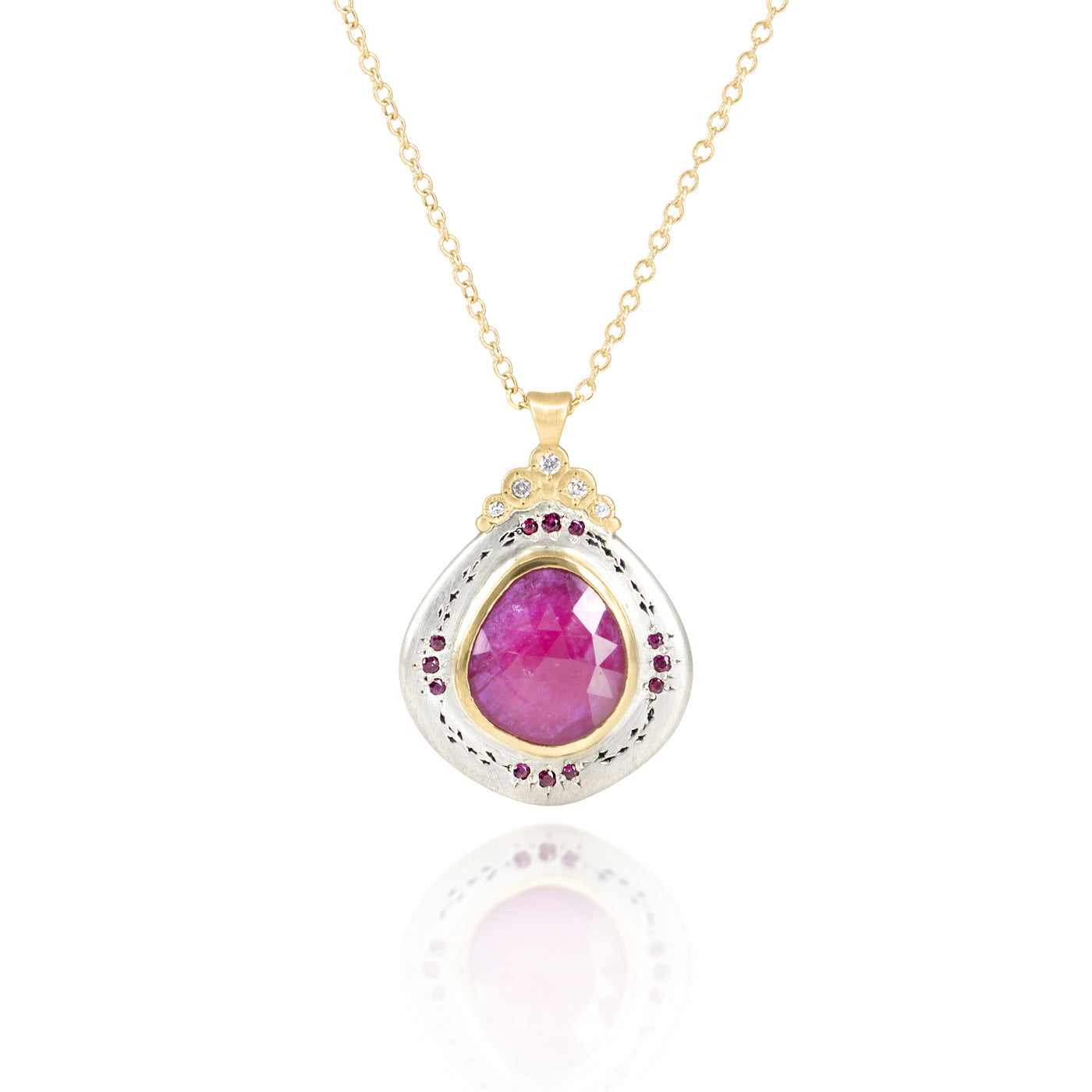 Two Tone Ruby Pendant