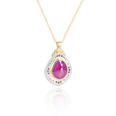 Two Tone Ruby Pendant
