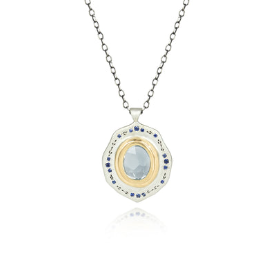 Aquamarine & Sapphire Pendant