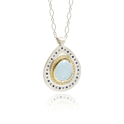 Two-Tone Aquamarine Pendant