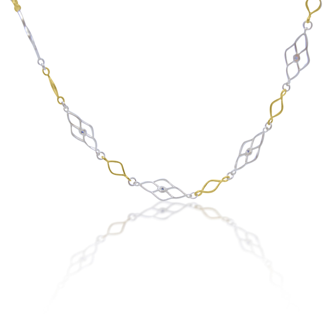 Two Tone Lace Necklace