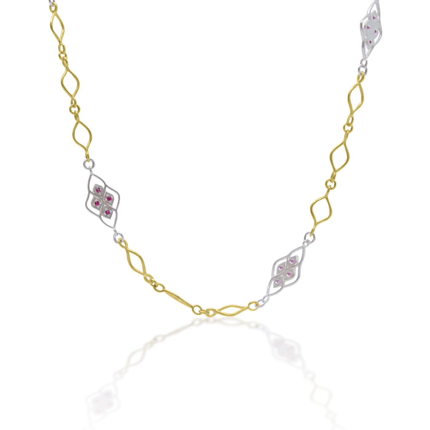 Two Tone Lace Necklace