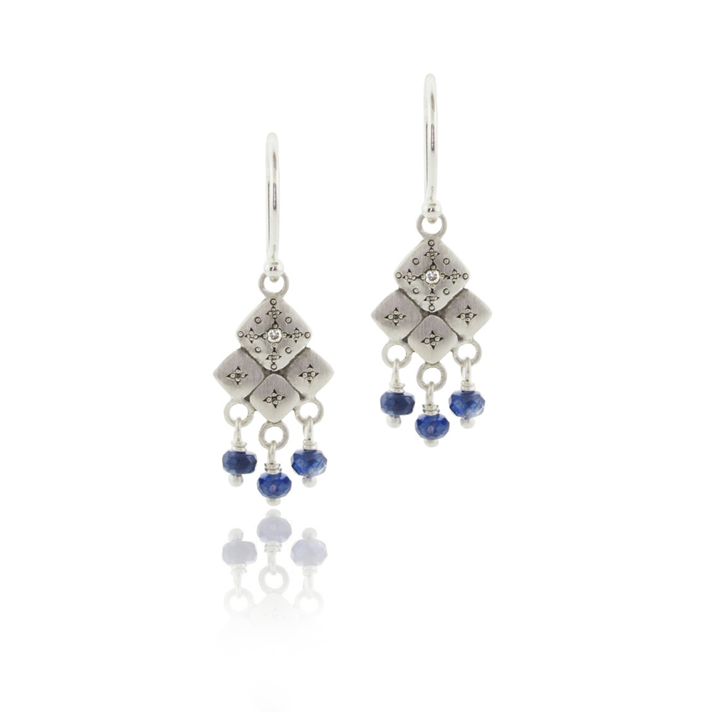 Silver Mosaic Earrings