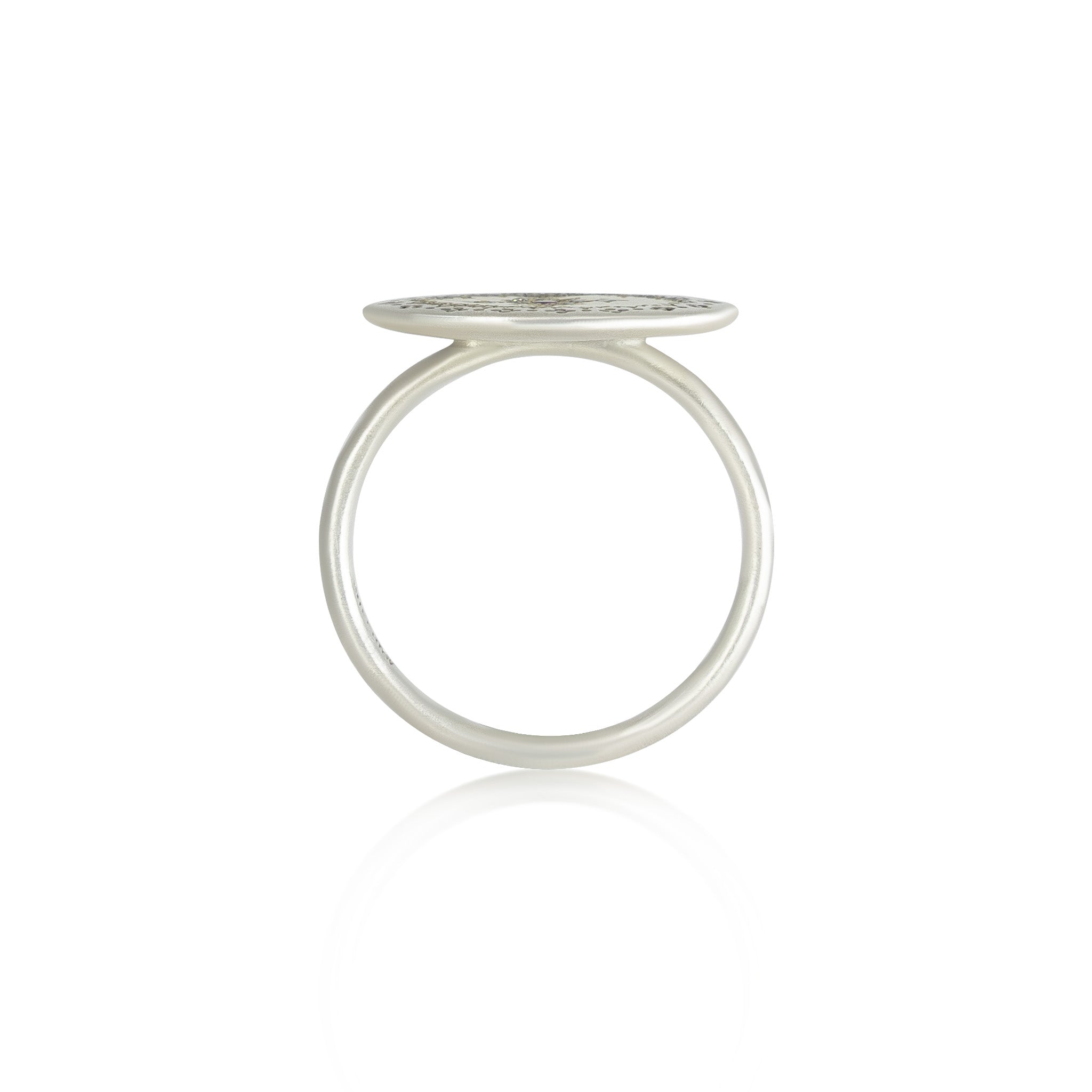 Engraved Pink Sapphire Seeds of Harmony Ring