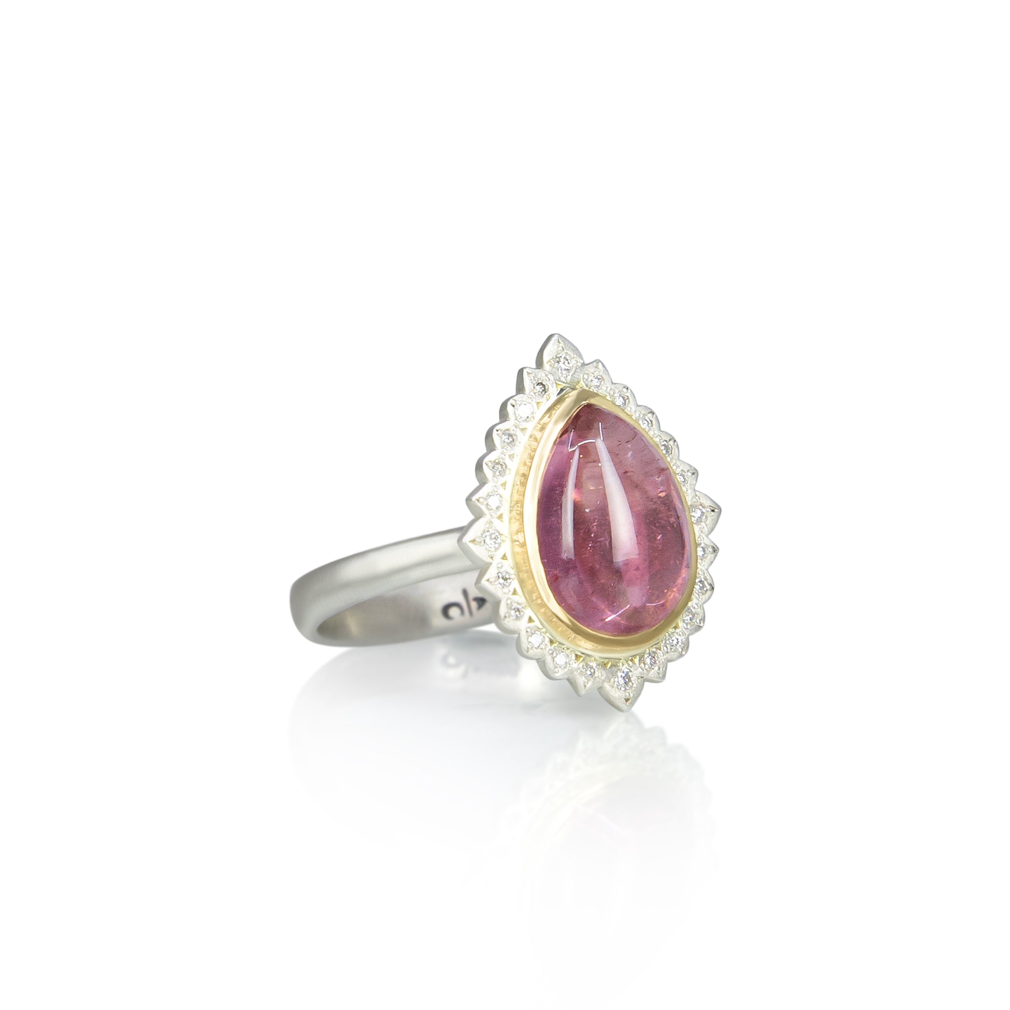 Pink Tourmaline Flame Ring - 3.41ct