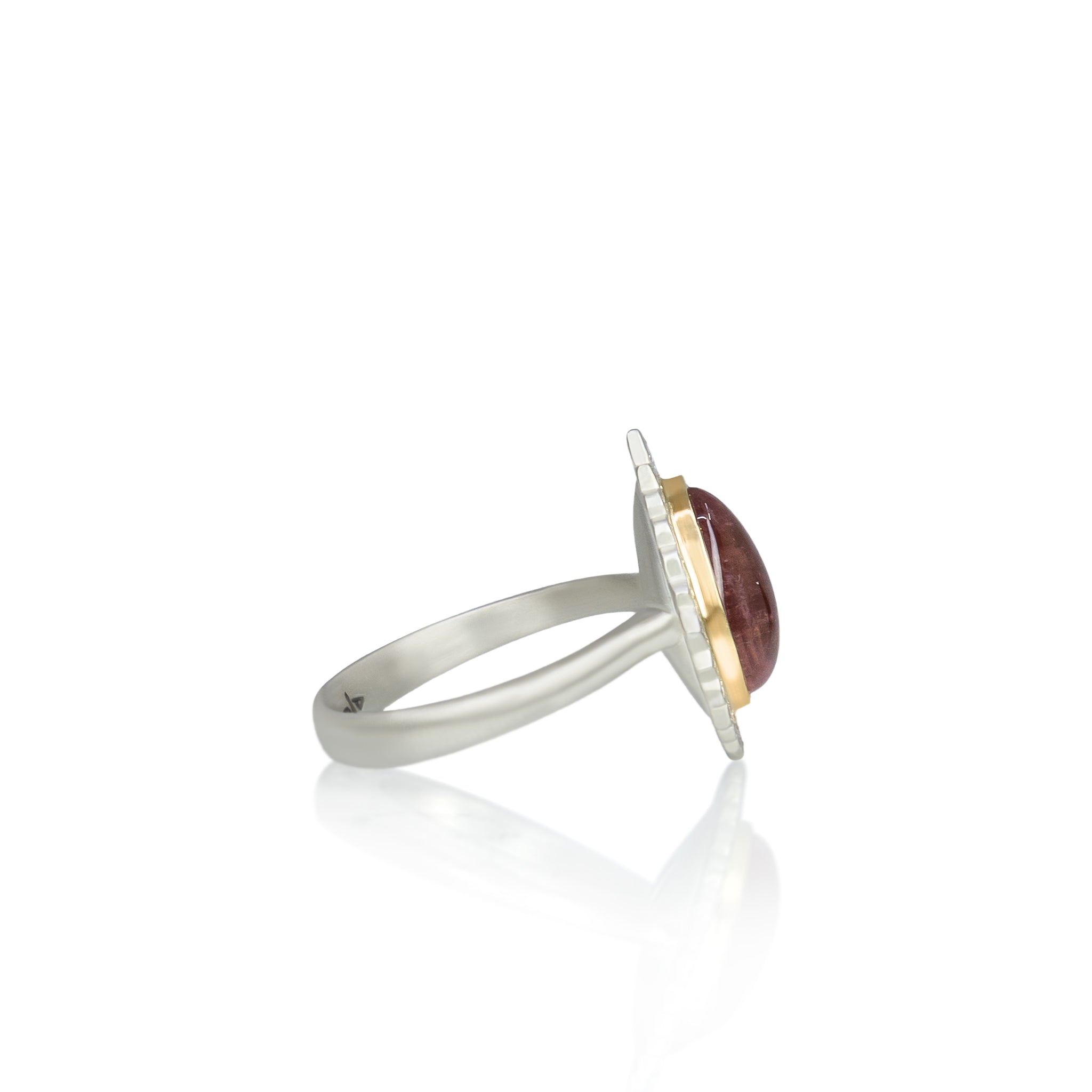 Pink Tourmaline Flame Ring - 3.41ct