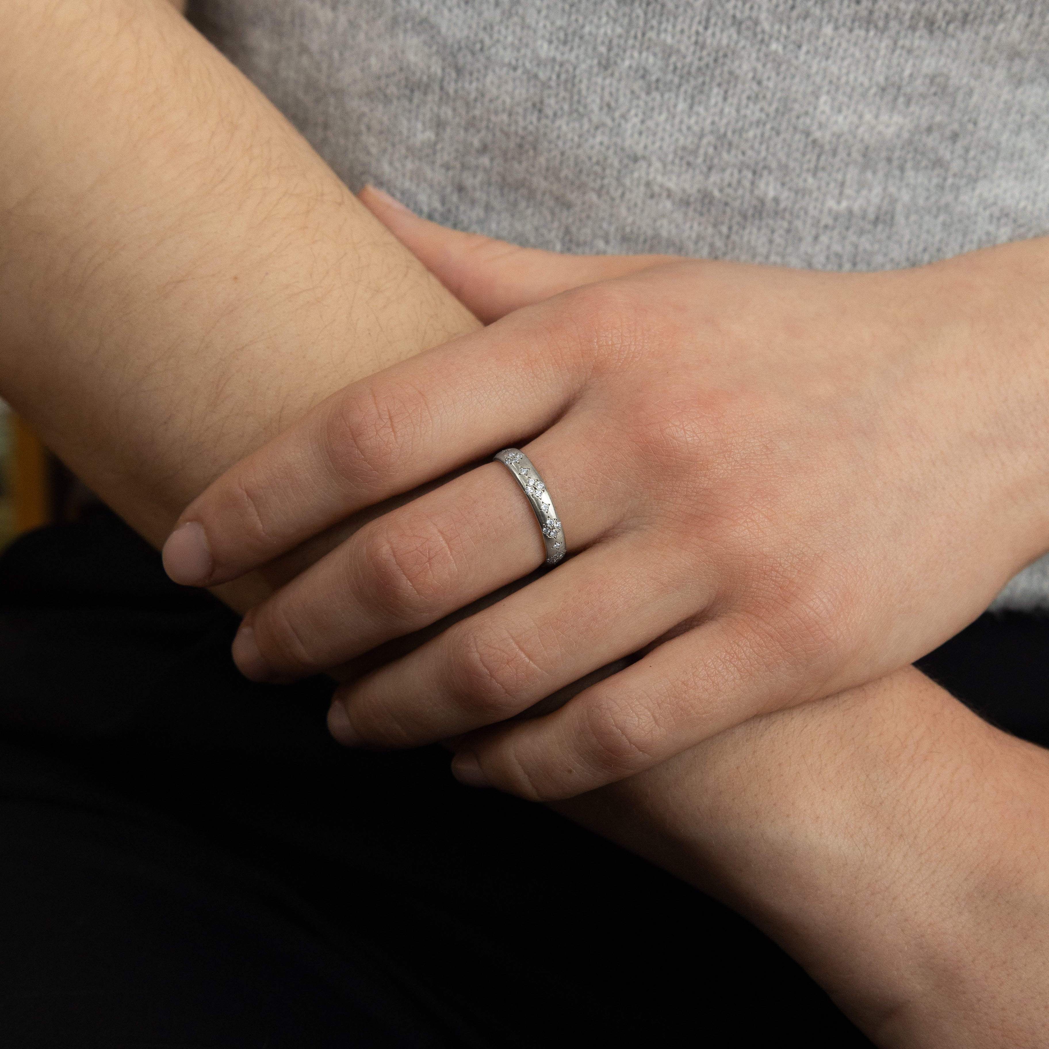 Rounded Memories Band in Platinum