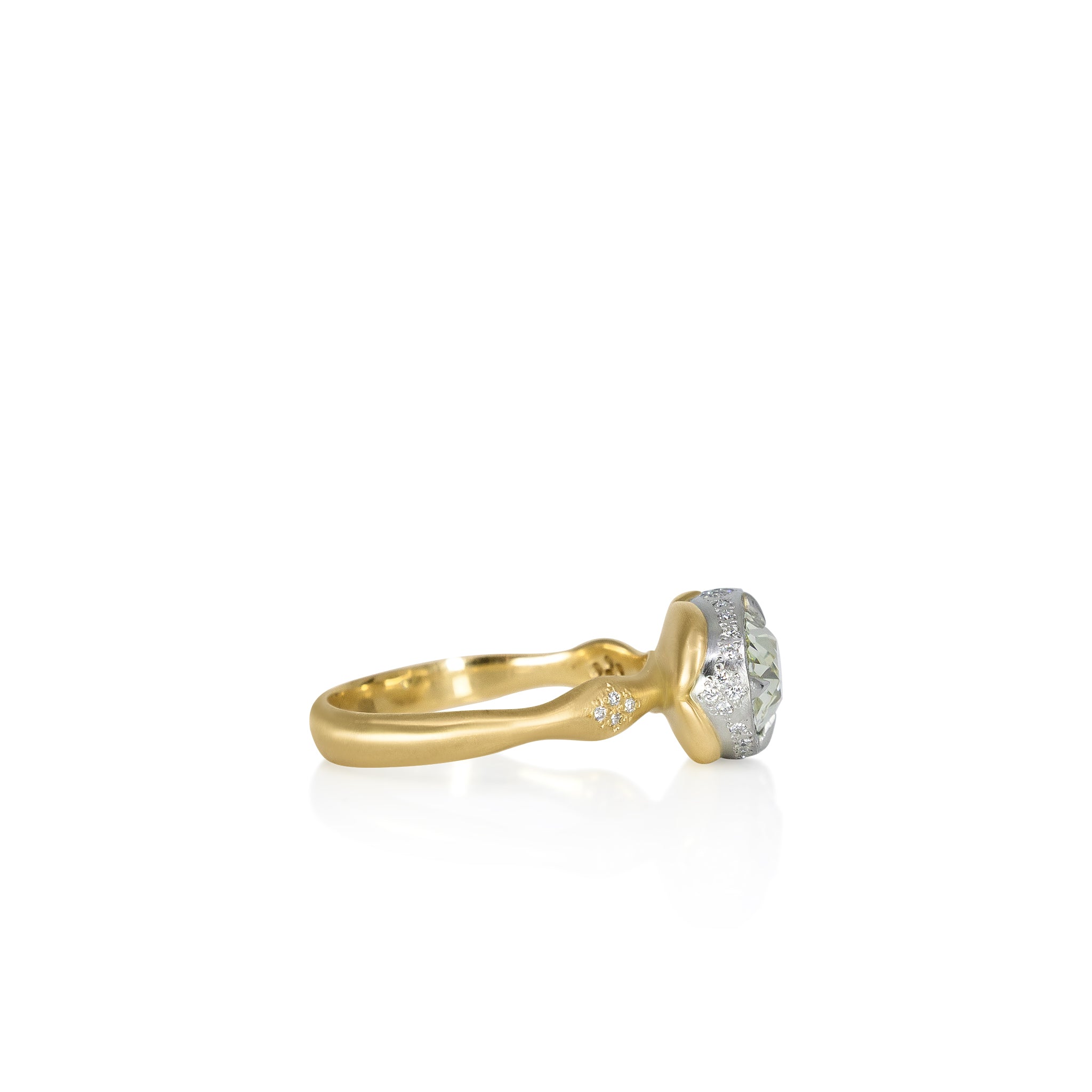 Yellow Diamond Crown Ring