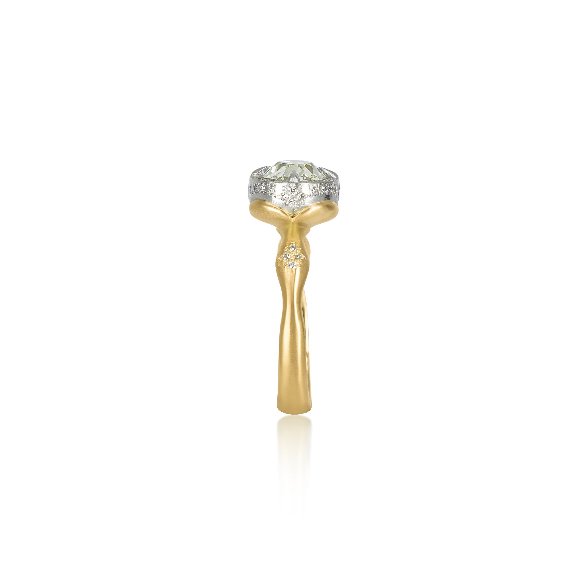 Yellow Diamond Crown Ring