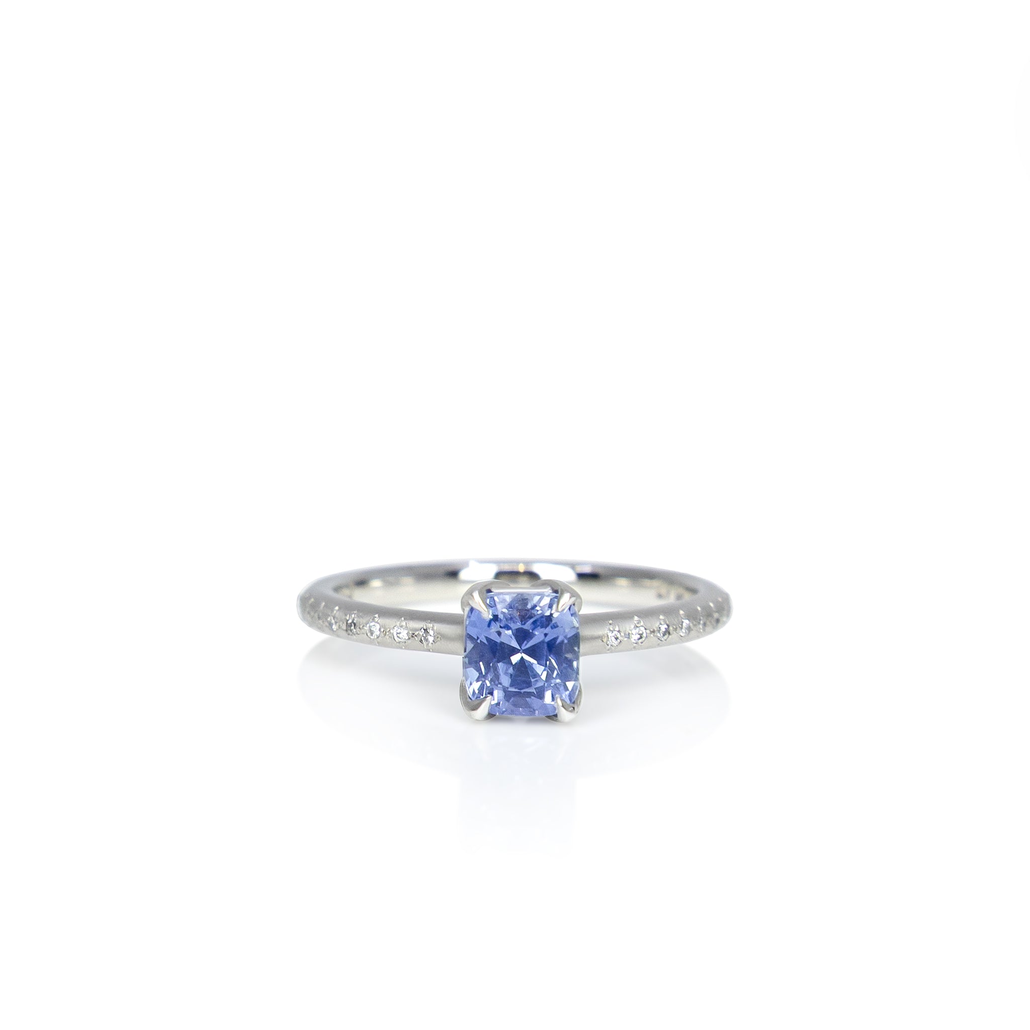 Cushion Sapphire Rosehip Ring - 1.06ct