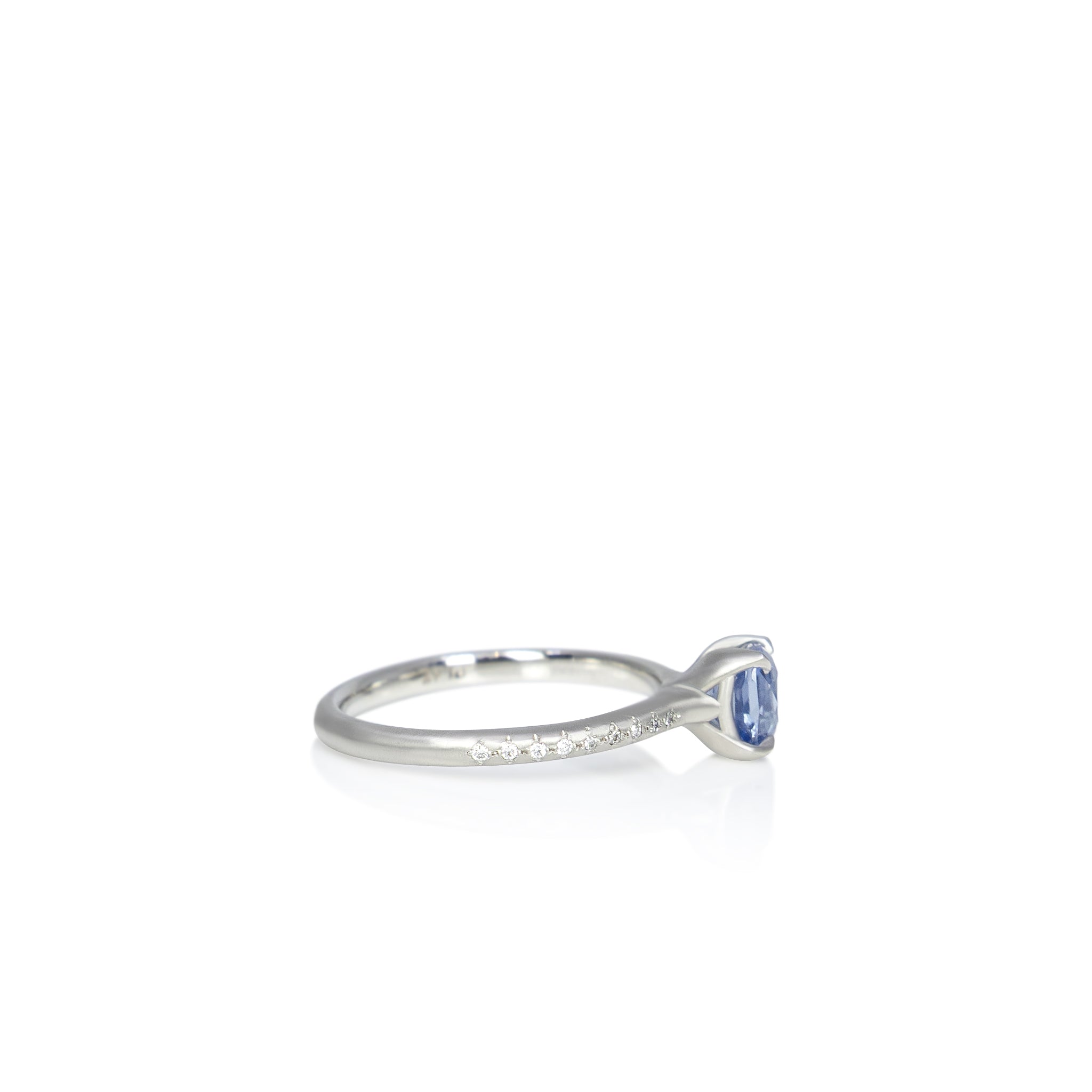 Cushion Sapphire Rosehip Ring - 1.06ct