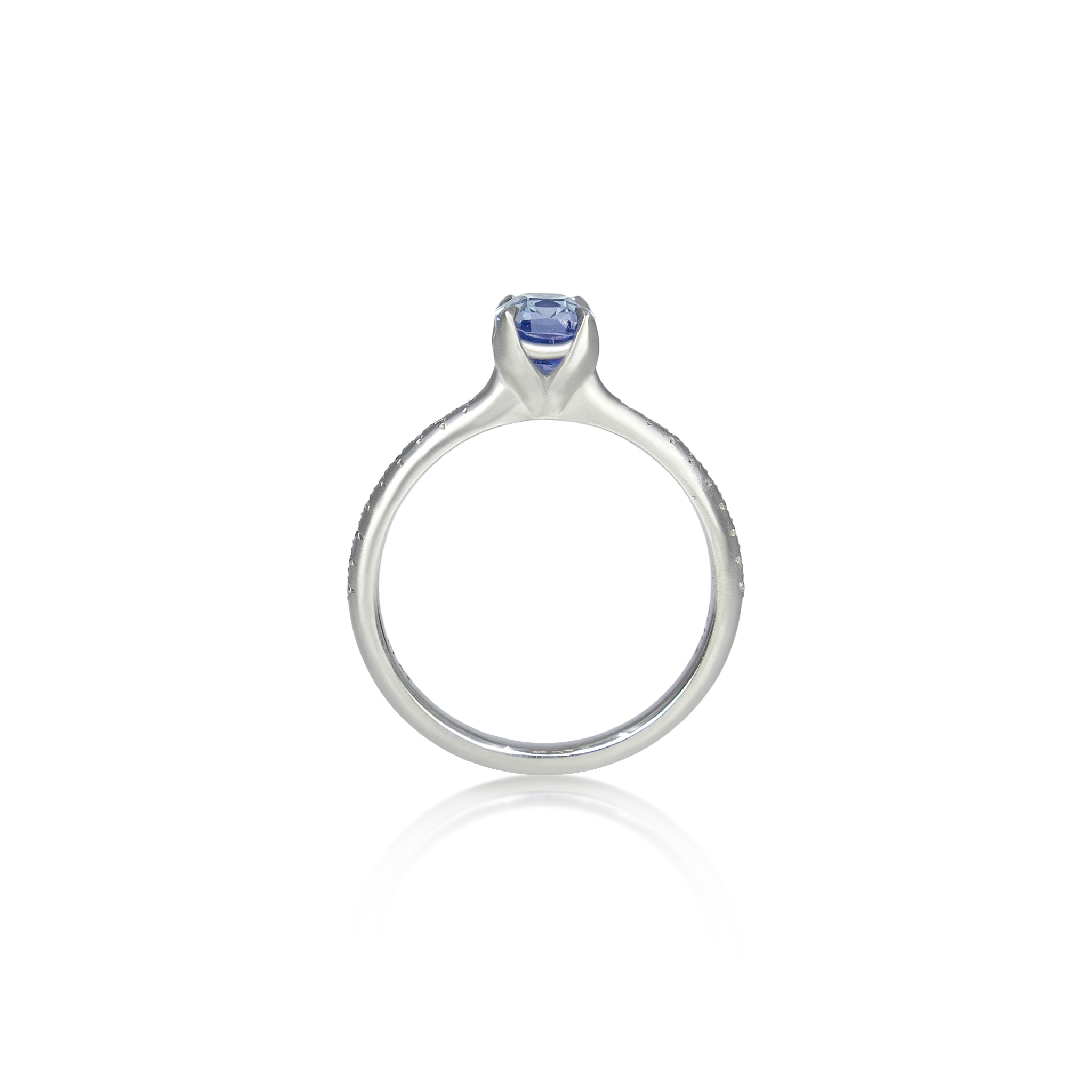 Cushion Sapphire Rosehip Ring - 1.06ct