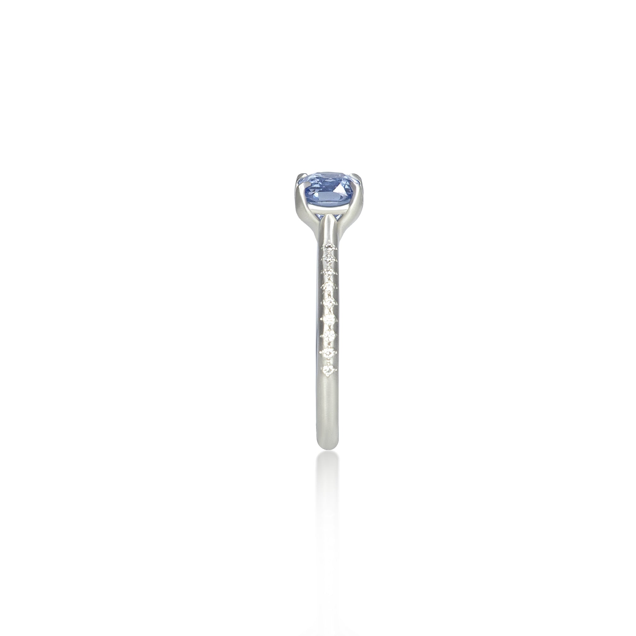 Cushion Sapphire Rosehip Ring - 1.06ct