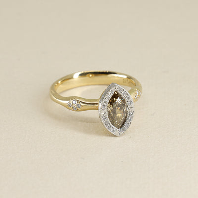Two-Tone Marquise Ring