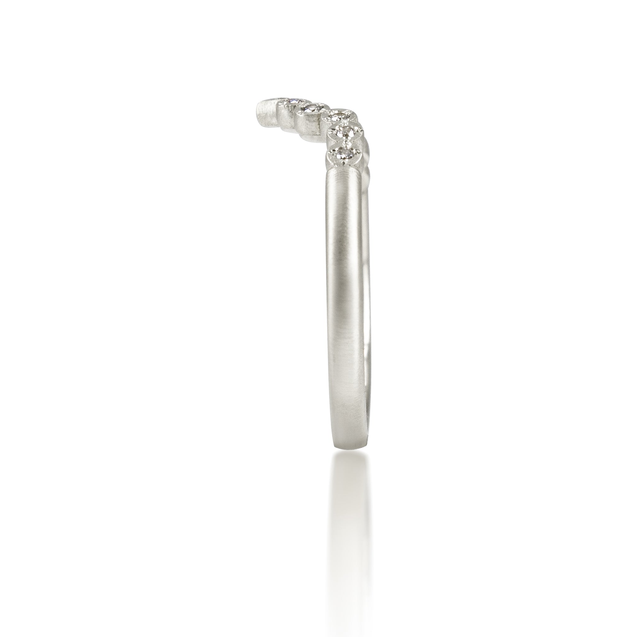 Pointed River Rocks Nesting Band in Platinum