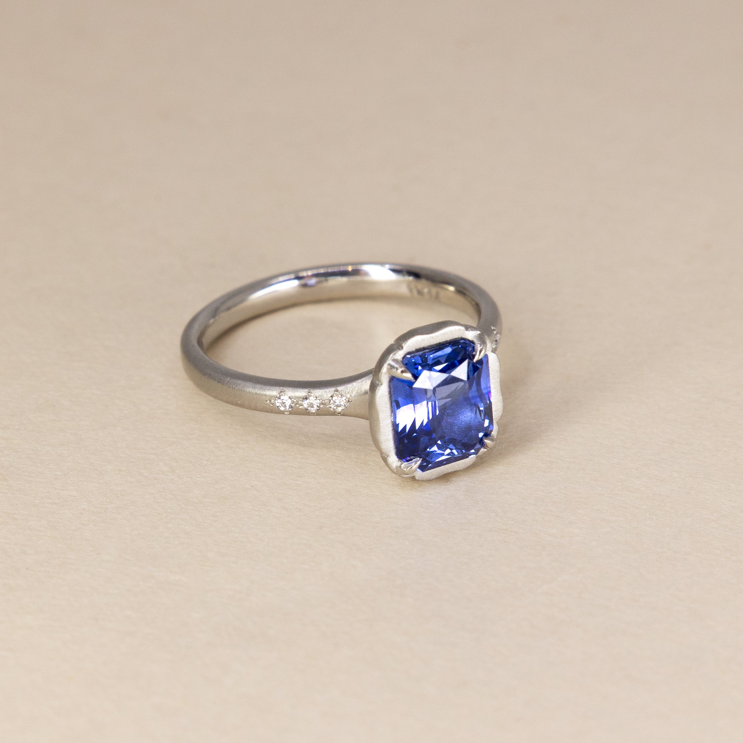 Sapphire Rose Petal Ring - 2.09ct