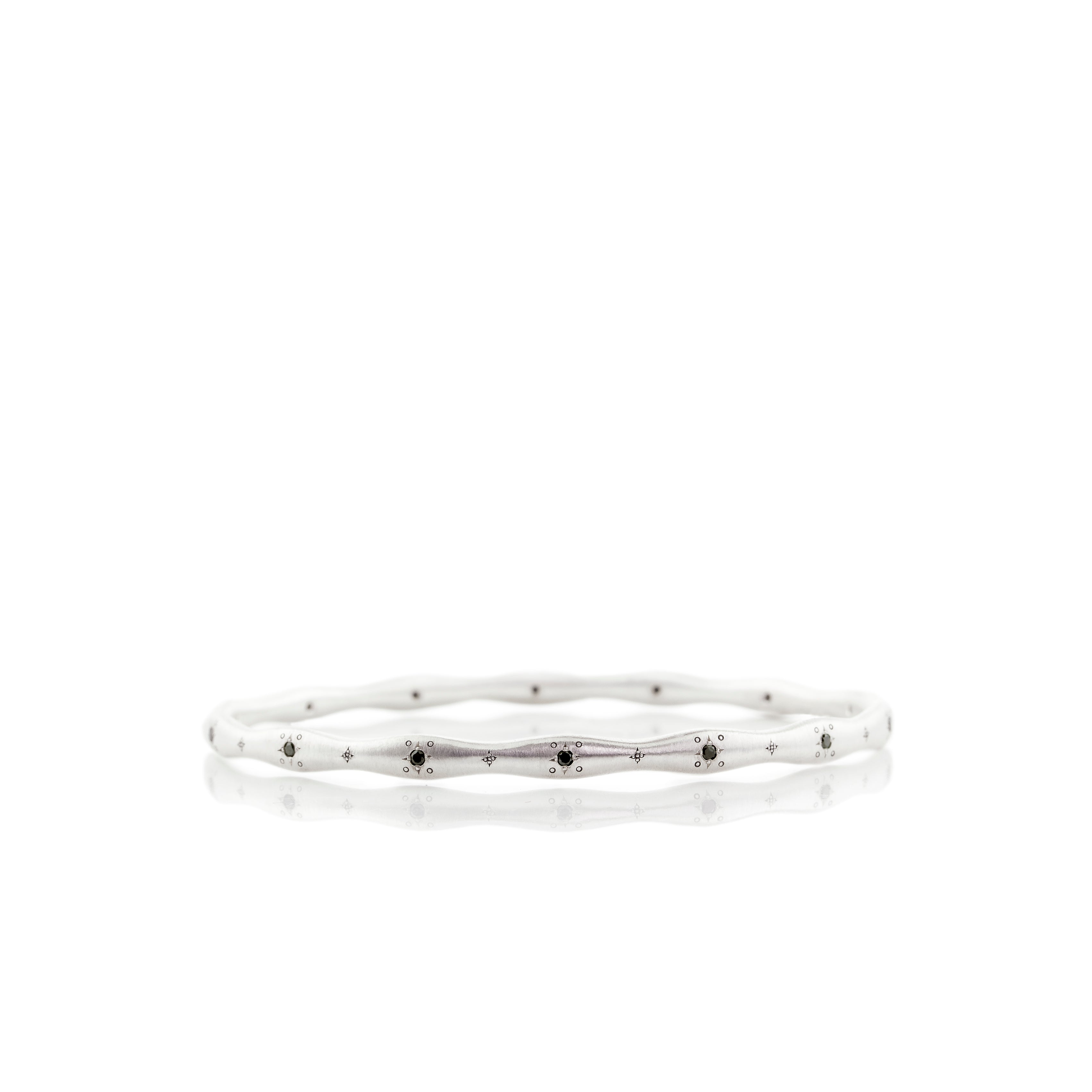 Wavy Stepping Stone Bangle | Adel Chefridi