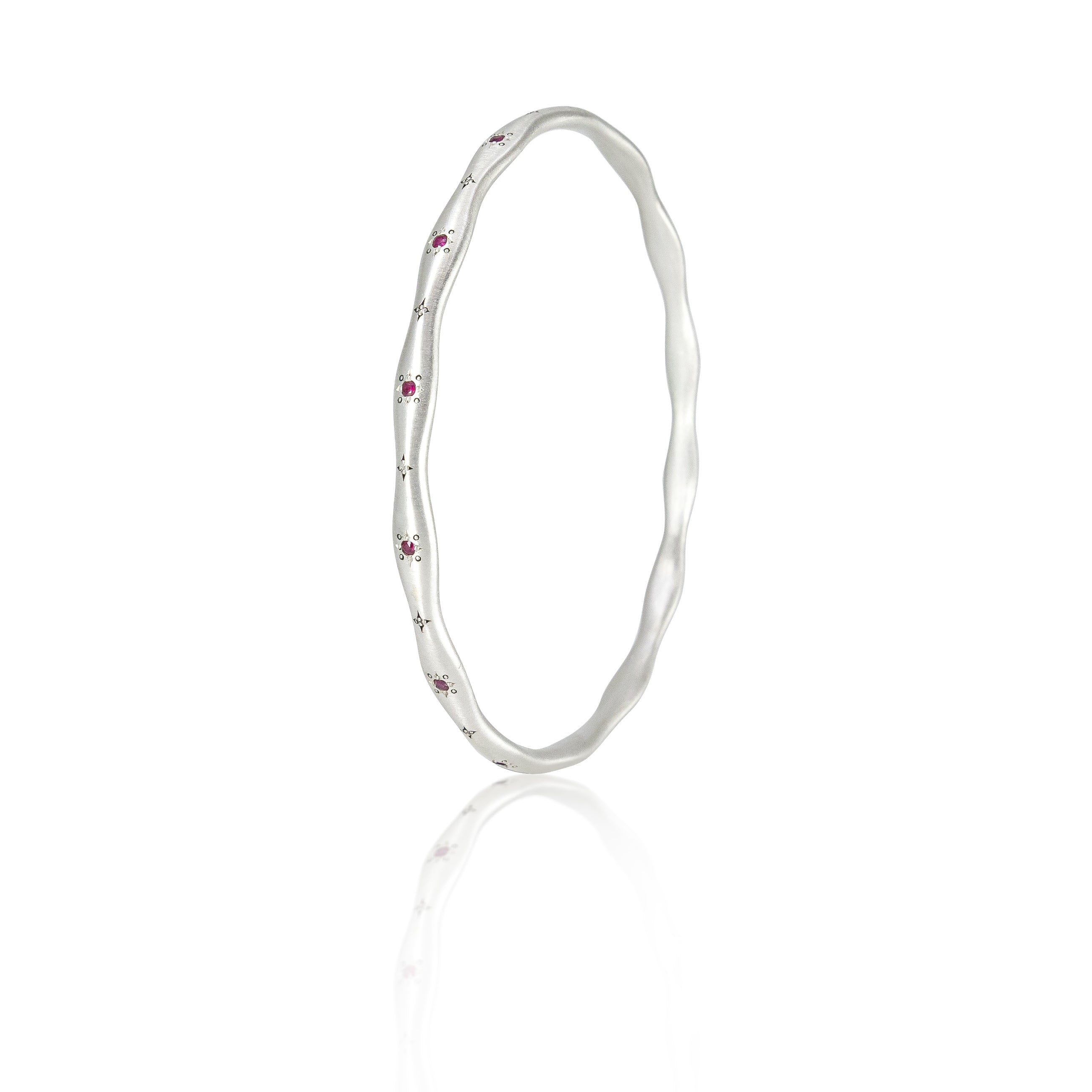 Wavy Stepping Stone Bangle