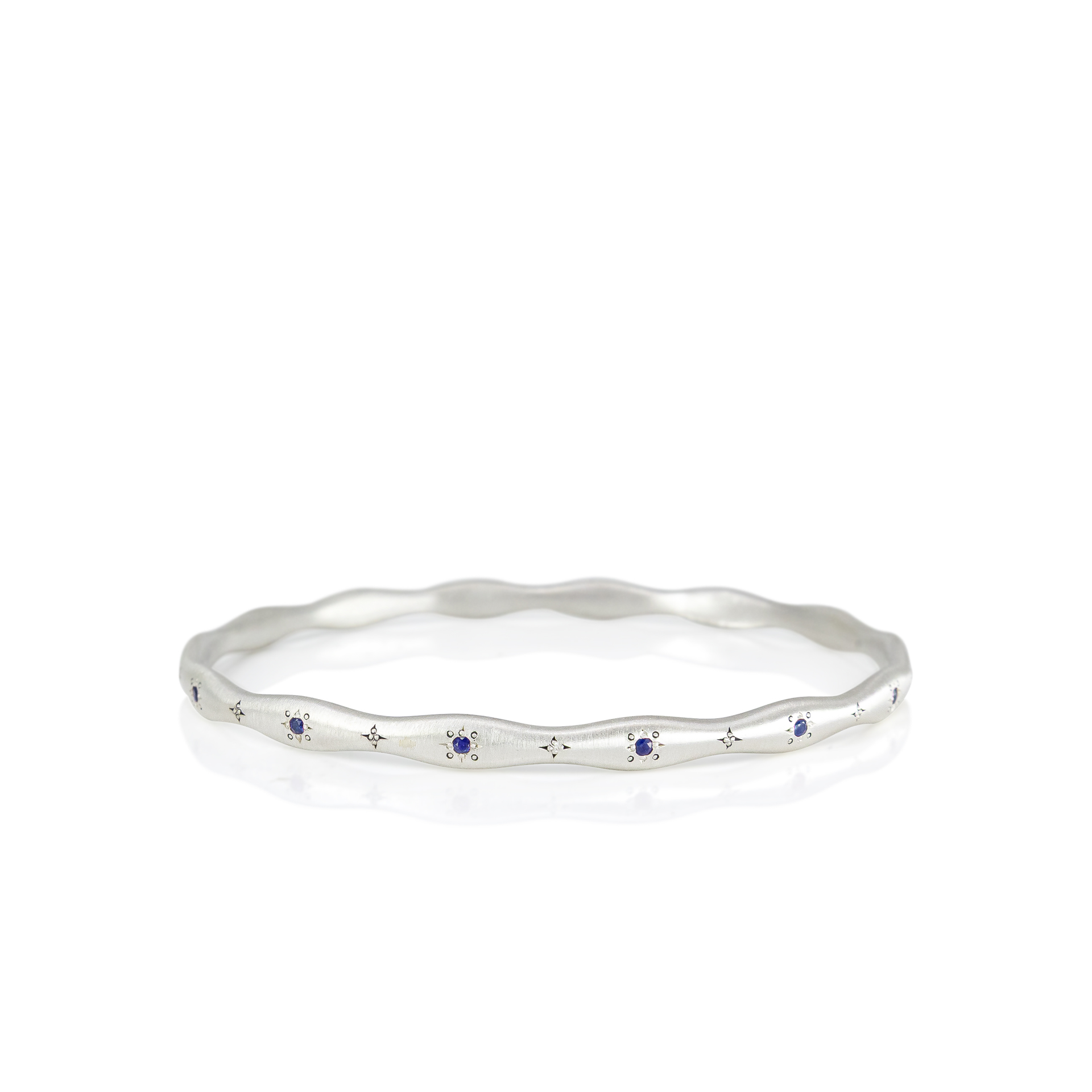Wavy Stepping Stone Bangle | Adel Chefridi