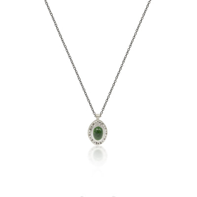 Bezel Set Tsavorite Pendant