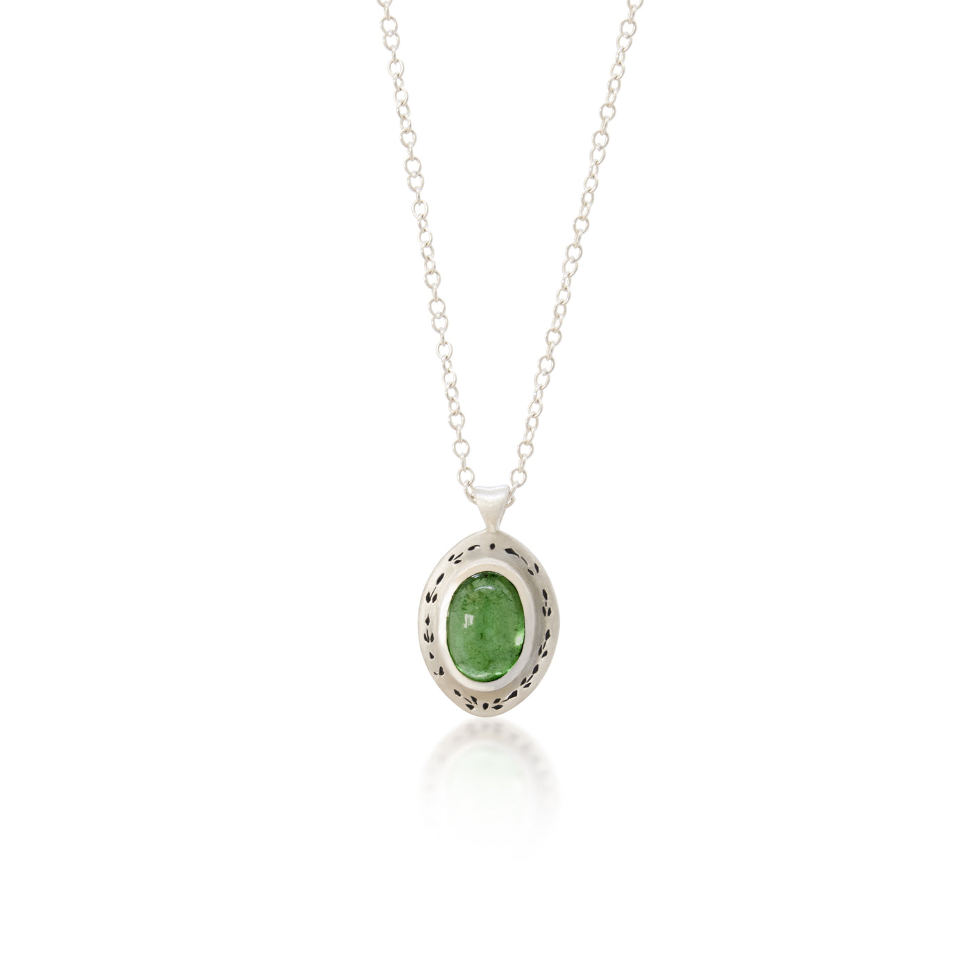 Bezel Set Tsavorite Pendant