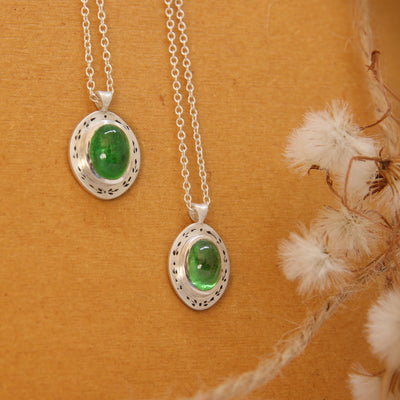 Bezel Set Tsavorite Pendant