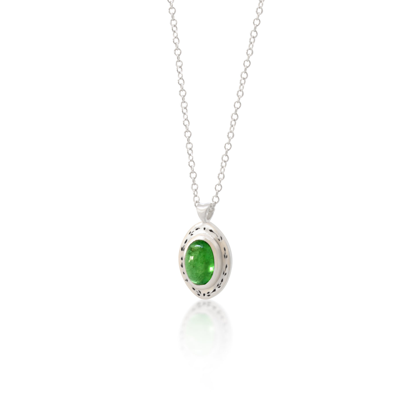Bezel Set Tsavorite Pendant