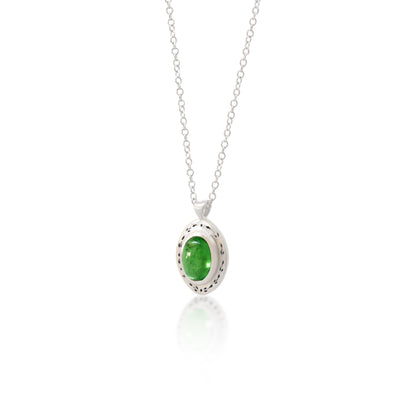 Bezel Set Tsavorite Pendant