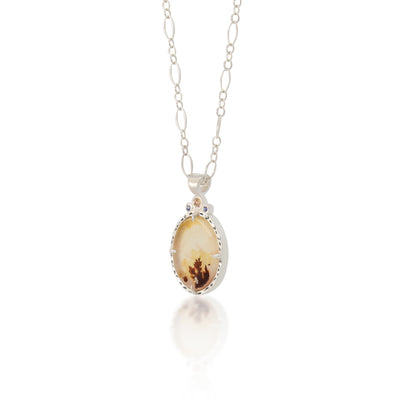 Silver Scenic Agate Pendant