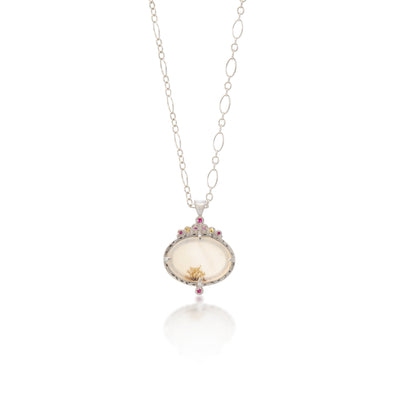 Silver Scenic Agate Pendant