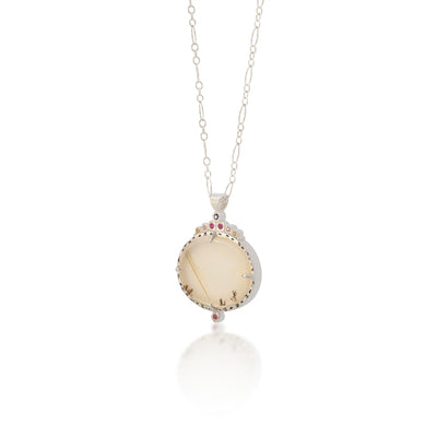 Silver Scenic Agate Pendant