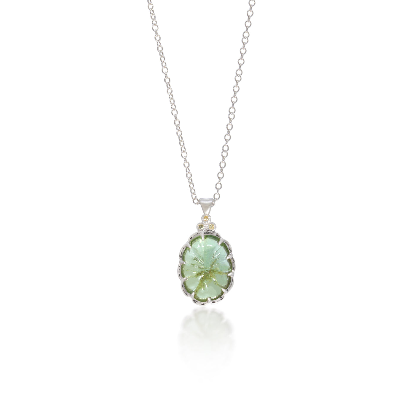 Ten Prong Oval Pendant